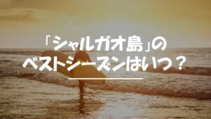 シャルガオ島　ベストシーズン